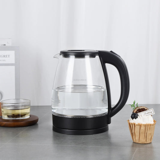 1.8L Glass Electric Kettle - 1500W Fast Boiling with LED Illumination