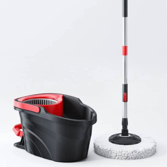 12L Foot Pedal Spin Mop & Bucket Set - 360° Rotating Cleaning System