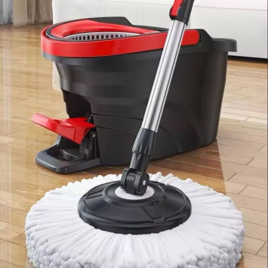 12L Foot Pedal Spin Mop & Bucket Set - 360° Rotating Cleaning System